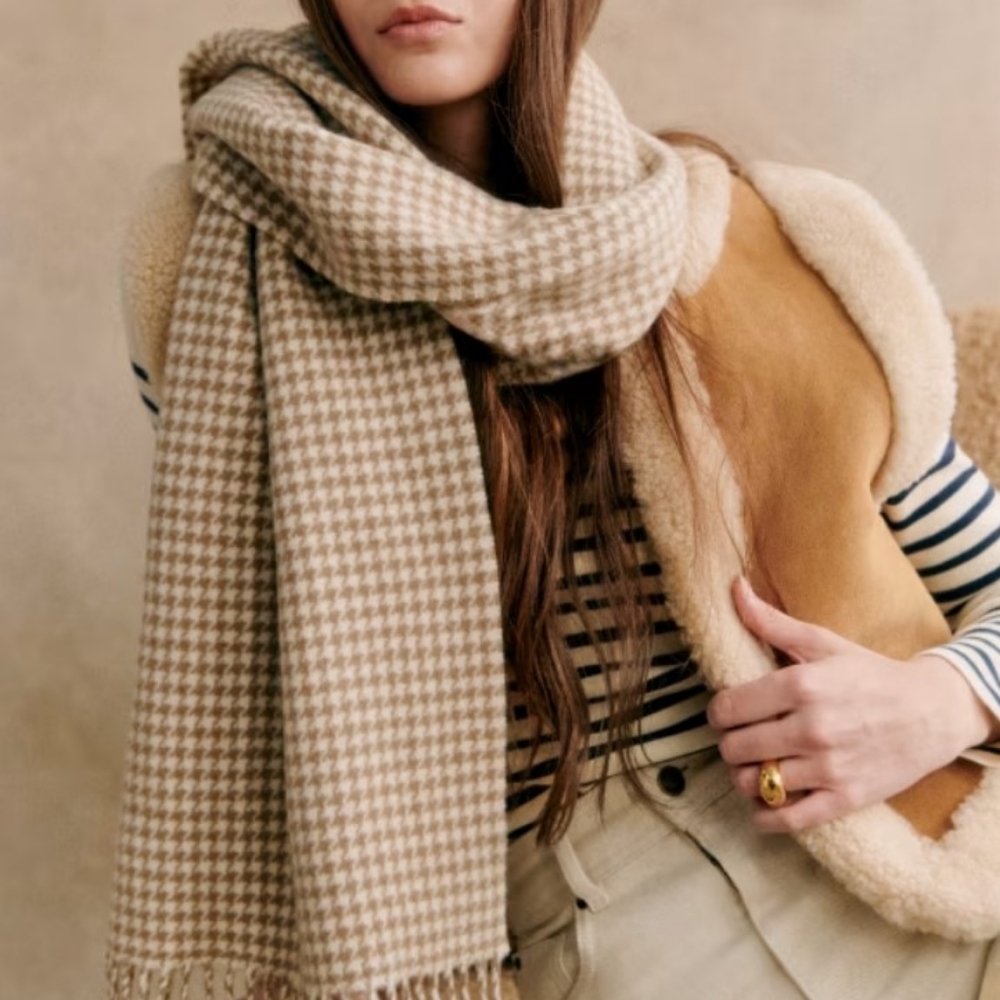 Sezane Seraphine Scarf in Moka